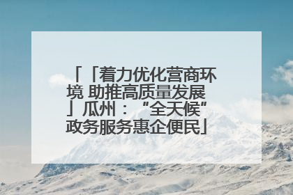 「着力优化营商环境 助推高质量发展」瓜州：“全天候”政务服务惠企便民