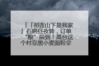 「祁连山下是我家」石磨昼夜转，订单“粮”辰到！高台这个村靠黑小麦面粉拿下成立来最大订单