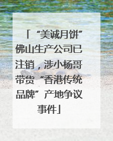 “美诚月饼”佛山生产公司已注销，涉小杨哥带货“香港传统品牌”产地争议事件