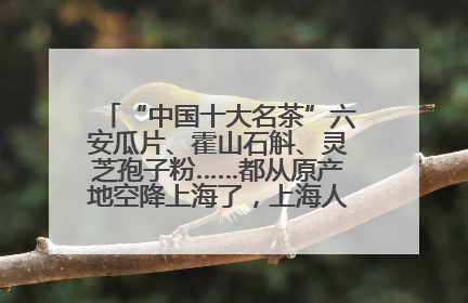 “中国十大名茶”六安瓜片、霍山石斛、灵芝孢子粉……都从原产地空降上海了，上海人这个周末得去农展中心逛逛咯～