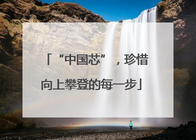 “中国芯”，珍惜向上攀登的每一步