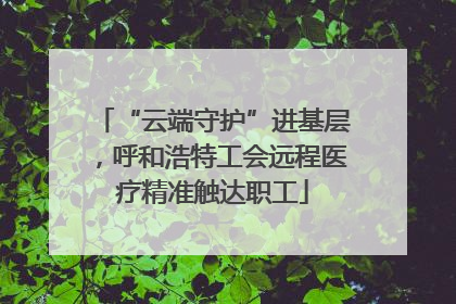“云端守护”进基层，呼和浩特工会远程医疗精准触达职工