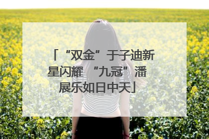 “双金”于子迪新星闪耀 “九冠”潘展乐如日中天