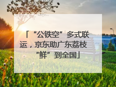 “公铁空”多式联运，京东助广东荔枝“鲜”到全国