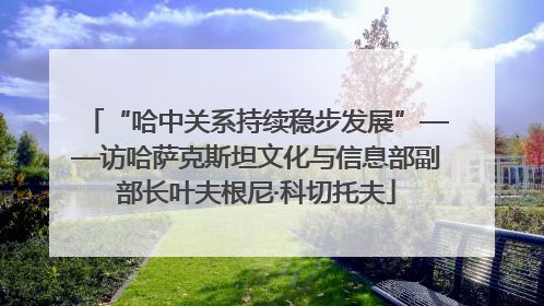 “哈中关系持续稳步发展”——访哈萨克斯坦文化与信息部副部长叶夫根尼·科切托夫
