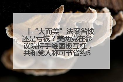 “大而美”法案省钱还是亏钱？美两党在参议院持手绘图板互杠，共和党人称可节省约5000亿美元，民主党人称将增加4.45万亿美元赤字
