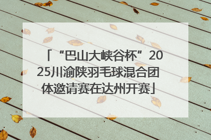 “巴山大峡谷杯”2025川渝陕羽毛球混合团体邀请赛在达州开赛