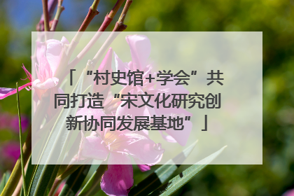 “村史馆+学会”共同打造“宋文化研究创新协同发展基地”