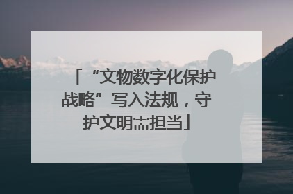 “文物数字化保护战略”写入法规，守护文明需担当