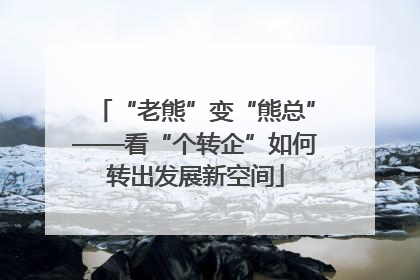 “老熊”变“熊总”——看“个转企”如何转出发展新空间