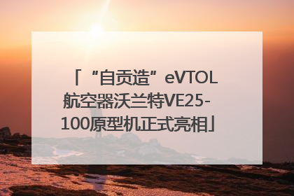 “自贡造”eVTOL航空器沃兰特VE25-100原型机正式亮相