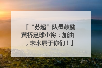 “苏超”队员鼓励黄桥足球小将：加油，未来属于你们！