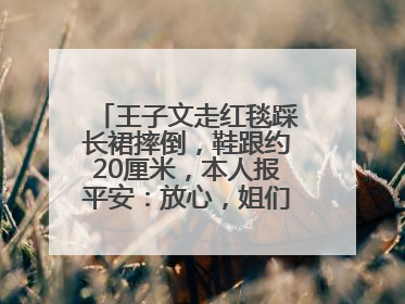 王子文走红毯踩长裙摔倒，鞋跟约20厘米，本人报平安：放心，姐们儿练过