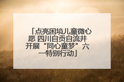 点亮困境儿童微心愿 四川自贡自流井开展“同心童梦”六一特别行动