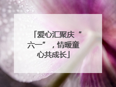 爱心汇聚庆“六一”，情暖童心共成长