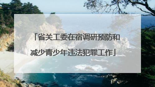 省关工委在宿调研预防和减少青少年违法犯罪工作