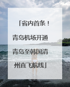 省内首条！青岛机场开通青岛至韩国清州直飞航线