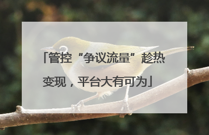 管控“争议流量”趁热变现，平台大有可为