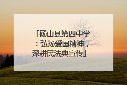 砀山县第四中学：弘扬爱国精神，深耕民法典宣传