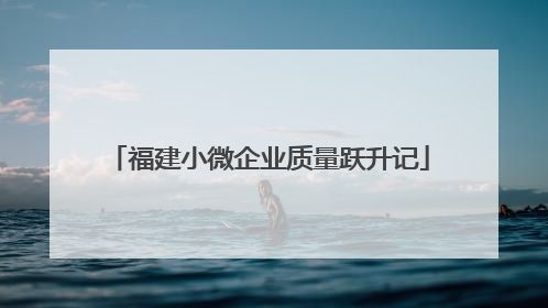 福建小微企业质量跃升记