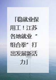稳就业保用工！江苏各地就业“组合拳”打出发展新活力