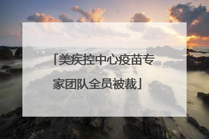 美疾控中心疫苗专家团队全员被裁