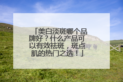 美白淡斑哪个品牌好？什么产品可以有效祛斑，斑点肌的热门之选！