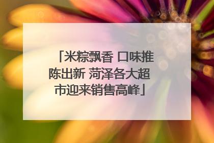 米粽飘香 口味推陈出新 菏泽各大超市迎来销售高峰