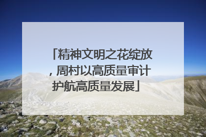 精神文明之花绽放，周村以高质量审计护航高质量发展