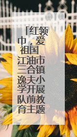 红领巾，爱祖国 江油市三合镇逸夫小学开展队前教育主题活动