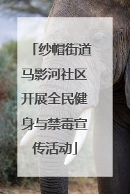 纱帽街道马影河社区开展全民健身与禁毒宣传活动
