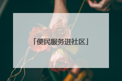 便民服务进社区