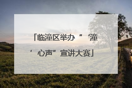 临潼区举办“‘潼’心声”宣讲大赛