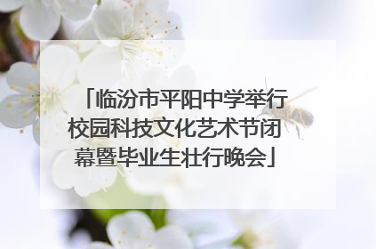 临汾市平阳中学举行校园科技文化艺术节闭幕暨毕业生壮行晚会