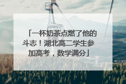 一杯奶茶点燃了他的斗志！湖北高二学生参加高考，数学满分