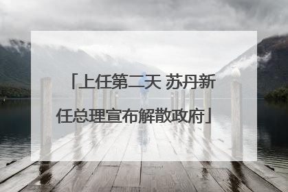 上任第二天 苏丹新任总理宣布解散政府