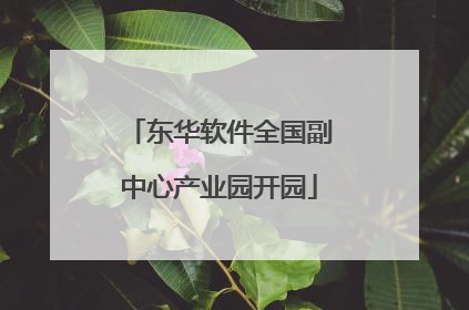 东华软件全国副中心产业园开园