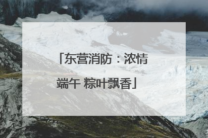 东营消防：浓情端午 粽叶飘香