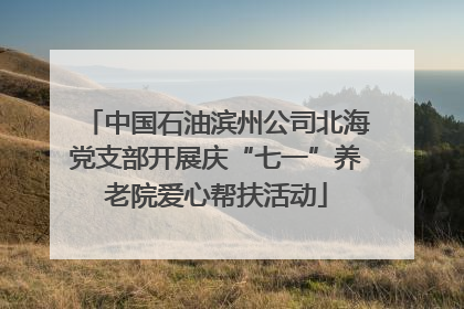 中国石油滨州公司北海党支部开展庆“七一”养老院爱心帮扶活动