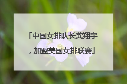 中国女排队长龚翔宇，加盟美国女排联赛