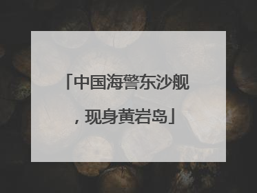 中国海警东沙舰，现身黄岩岛
