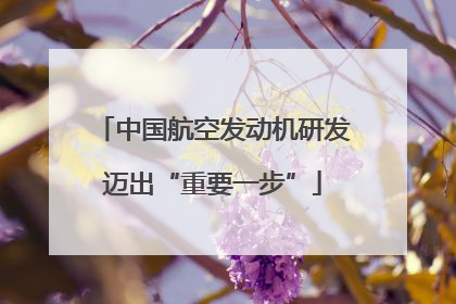 中国航空发动机研发迈出“重要一步”