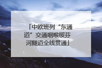 中欧班列“东通道”交通咽喉绥芬河隧道全线贯通