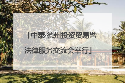 中泰·德州投资贸易暨法律服务交流会举行