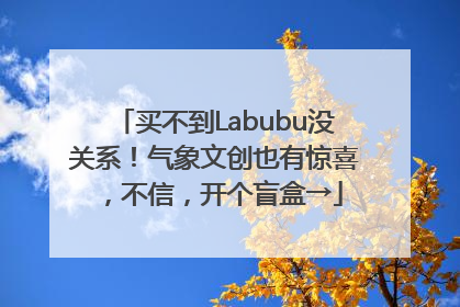 买不到Labubu没关系！气象文创也有惊喜，不信，开个盲盒→