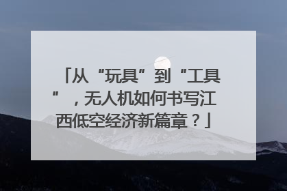 从“玩具”到“工具”，无人机如何书写江西低空经济新篇章？