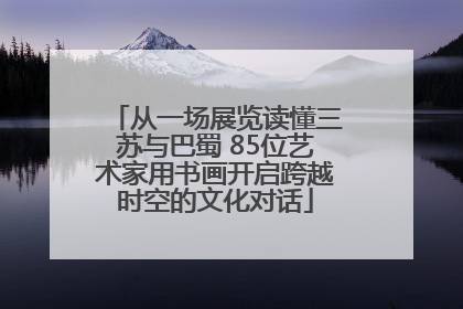 从一场展览读懂三苏与巴蜀 85位艺术家用书画开启跨越时空的文化对话