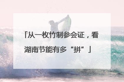 从一枚竹制参会证，看湖南节能有多“拼”