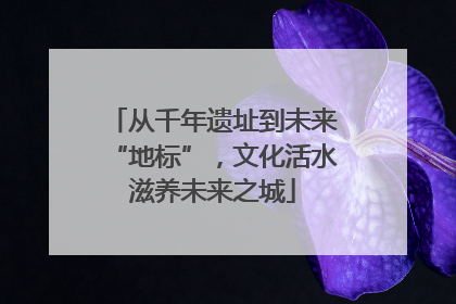 从千年遗址到未来“地标”，文化活水滋养未来之城