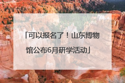 可以报名了！山东博物馆公布6月研学活动